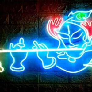 Luxury Sign India Lord Krishna Led Neon Light Sign | Wall Decor |Krishna Neon Light(30X18 Inches) Blue+green+orange