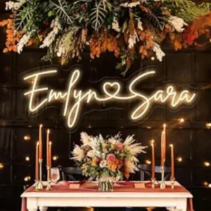 Custom Name LED Sign – Personalized Neon Light for Wedding, Engagement, Reception