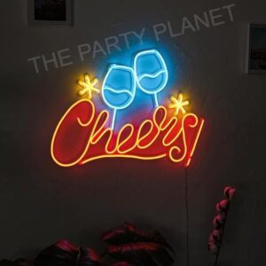THE PARTY PLANET Cheers Led Neon Signs Beer Bar Club Bedroom Neon Lights For Office Hotel Pub