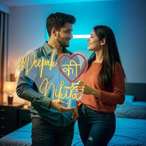 Eurotex Personalized LED Neon Light – Create Your Own Name Sign for Home & Events